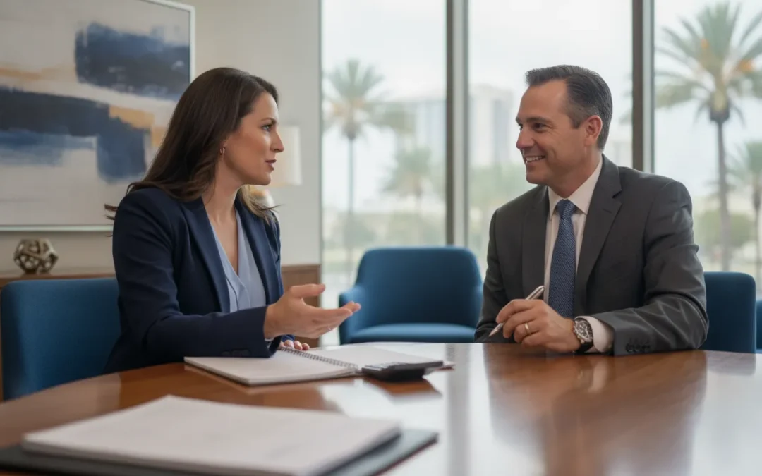 Orlando small business owner meeting with a tax advisor